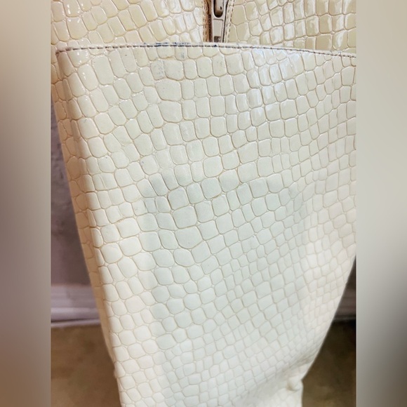 Nasty gal Faux Leather Croc Knee High Pointed Boots women’s boots size 37(6)US - Picture 5 of 14